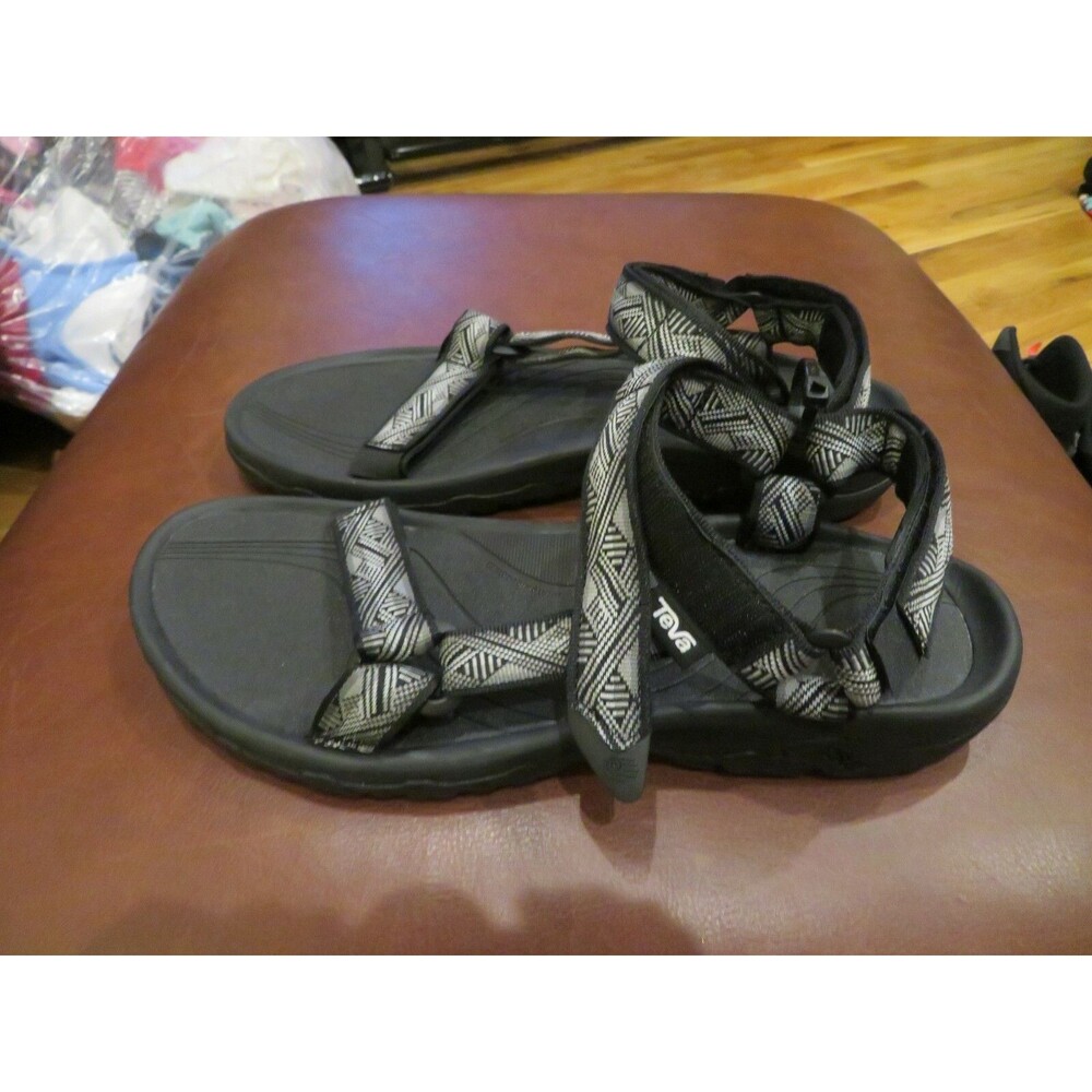 NWT Mens Black & White Teva Sandals, 13